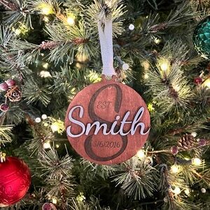 Handmade Personalized Wedding Ornaments, Anniversary Gifts